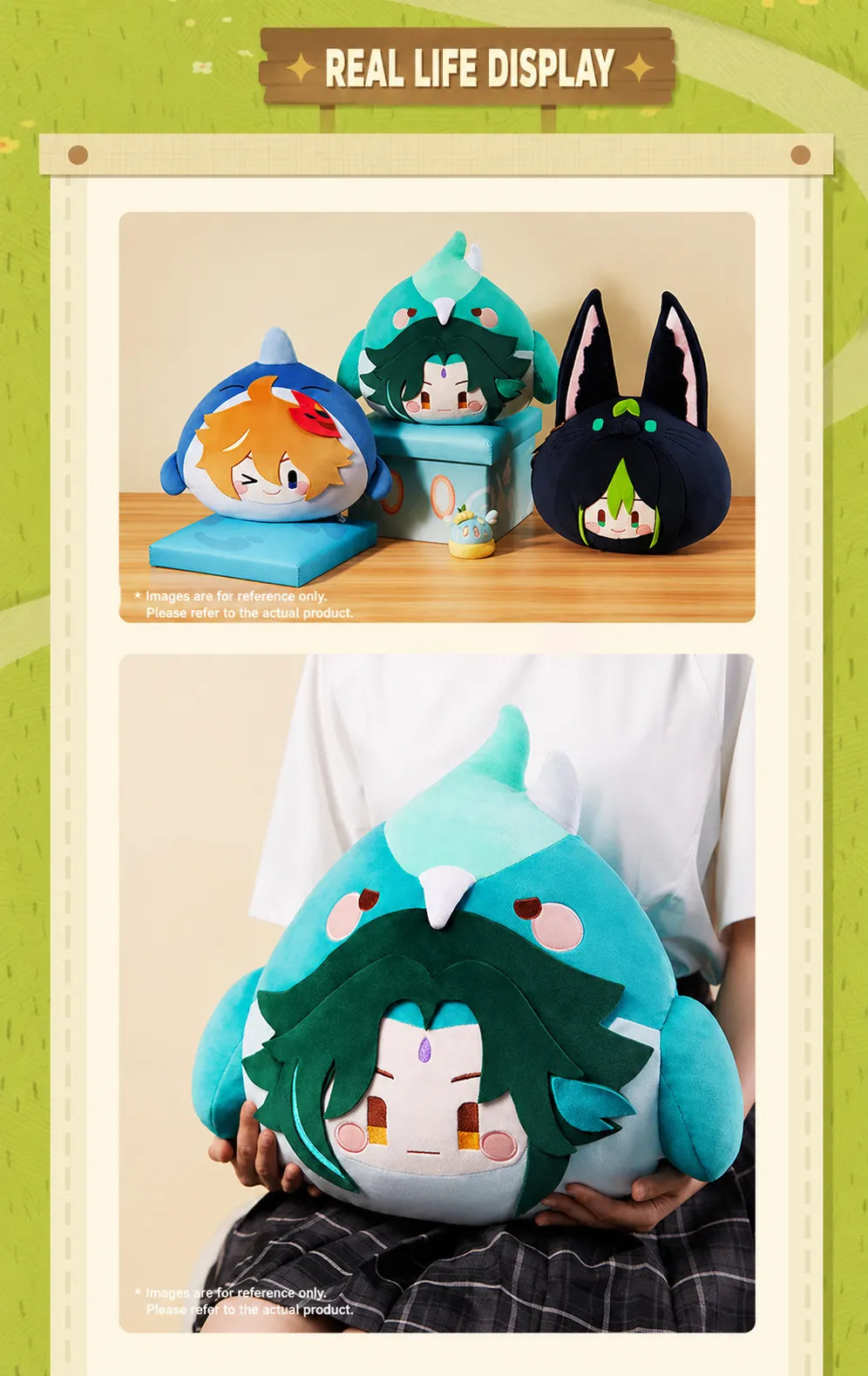 Genshin Impact Teyvat Zoo plush pillow design details embroidery texture close up