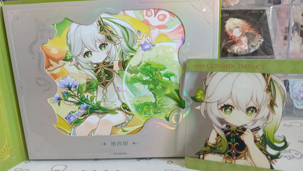 Genshin Impact Serie The Long Way Home – Insignias y Tarjetas Acrílicas