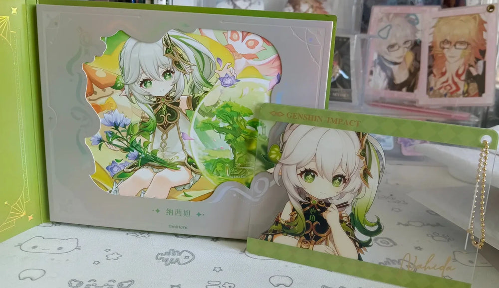 Genshin Impact Serie The Long Way Home – Insignias y Tarjetas Acrílicas