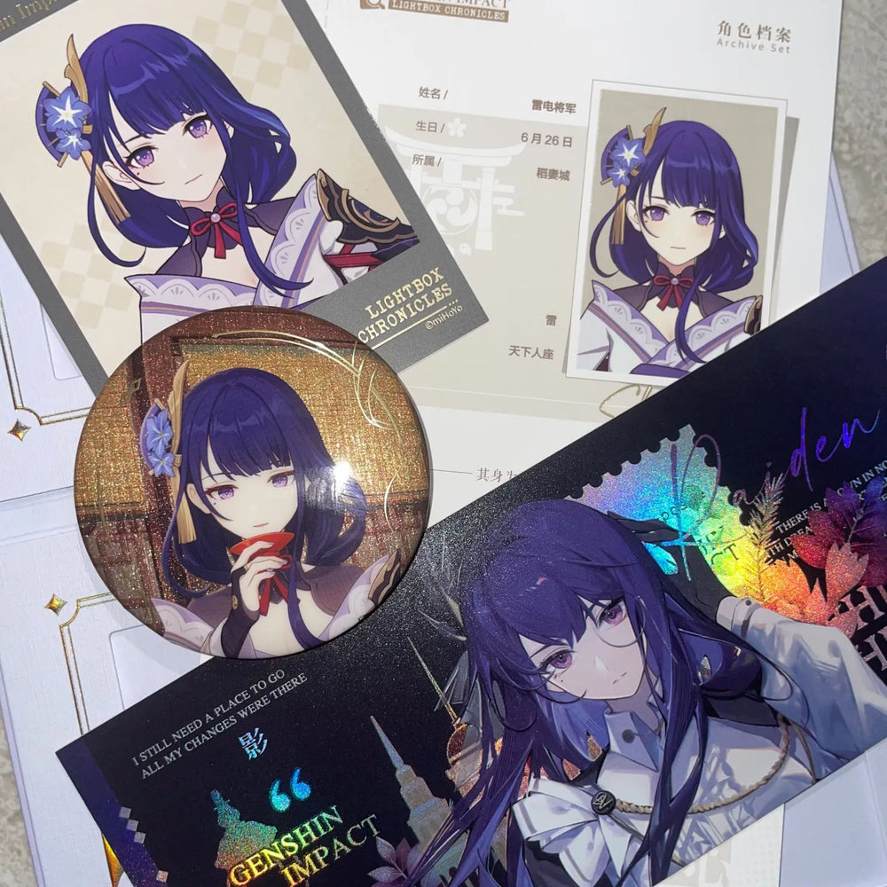 Genshin Impact Serie The Long Way Home – Insignias y Tarjetas Acrílicas
