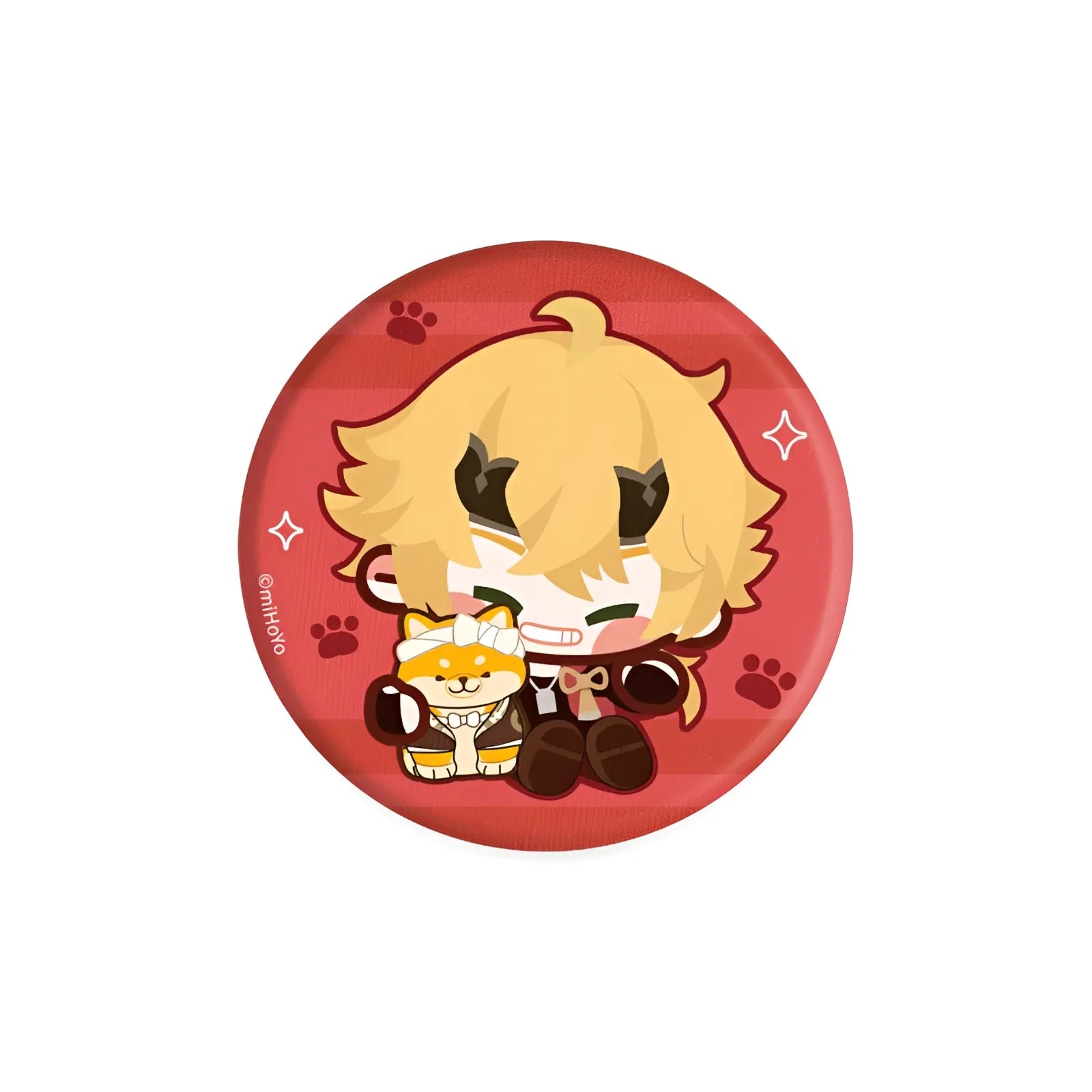 Genshin Impact Thoma chibi plush badge anime character pin collectible