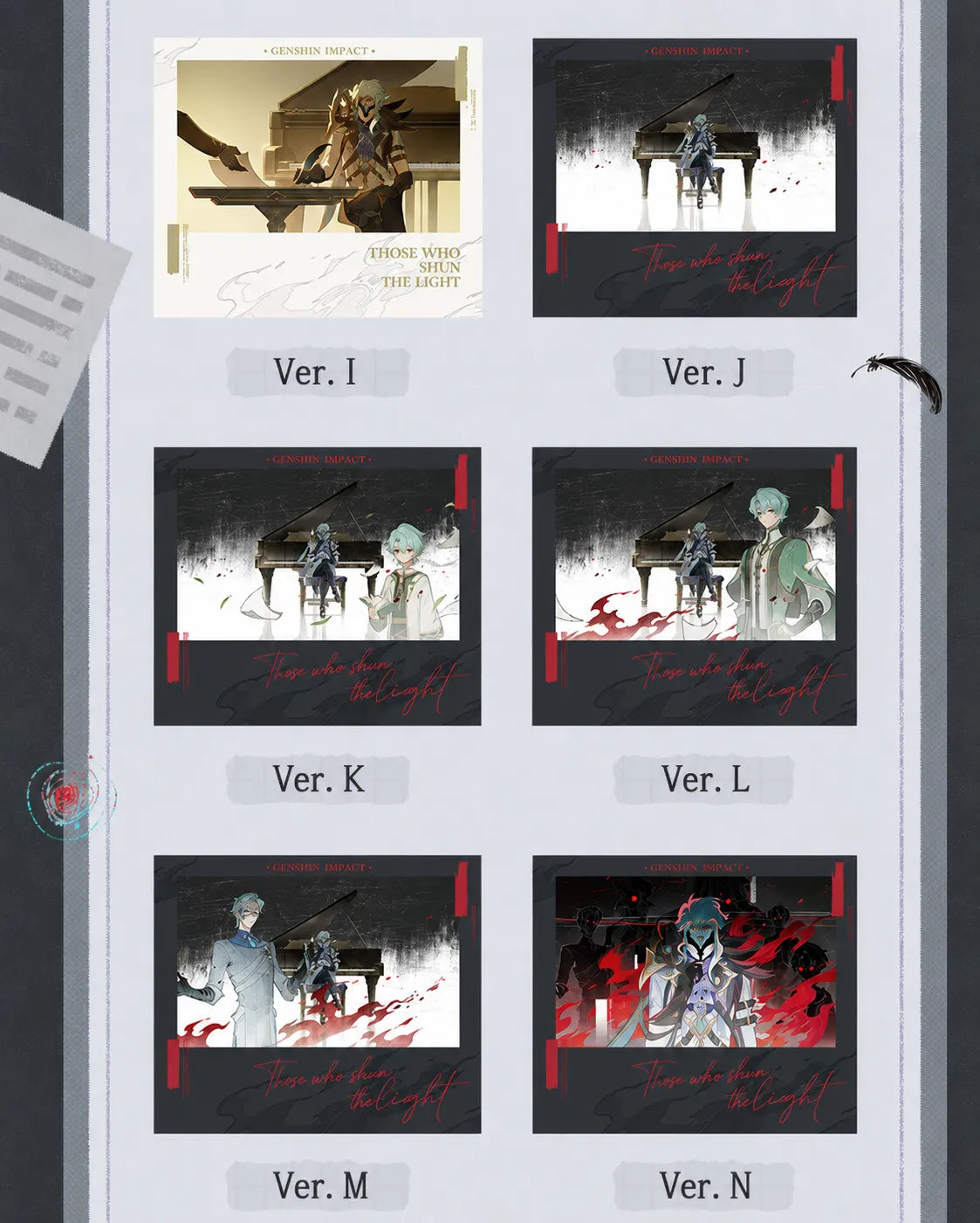 Those Who Shun the Light Series Special Style A and B collector cards