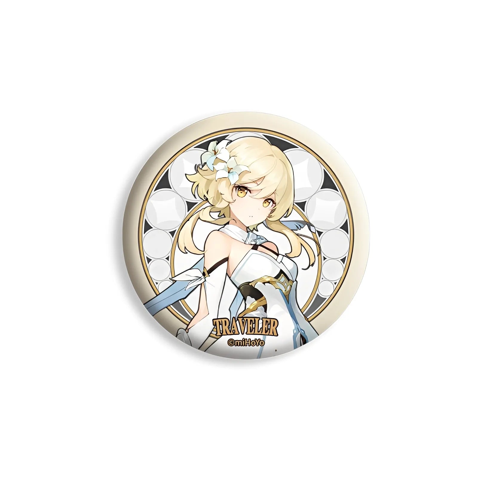Genshin Impact Traveler Theme Series Traveler Lumine character badge 7.5cm tinplate anime collectible pin