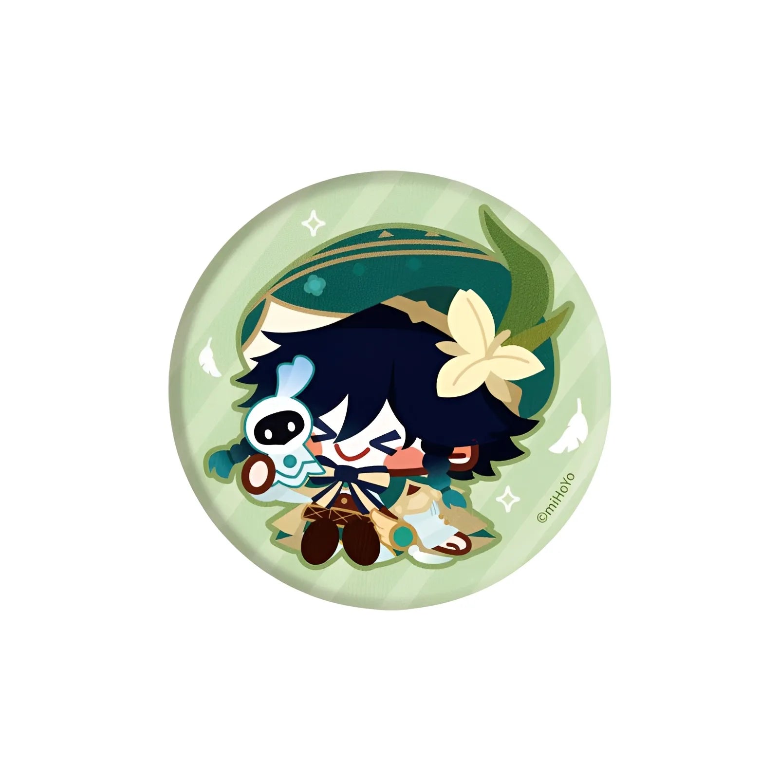 Genshin Impact Venti chibi plush badge anime character pin collectible