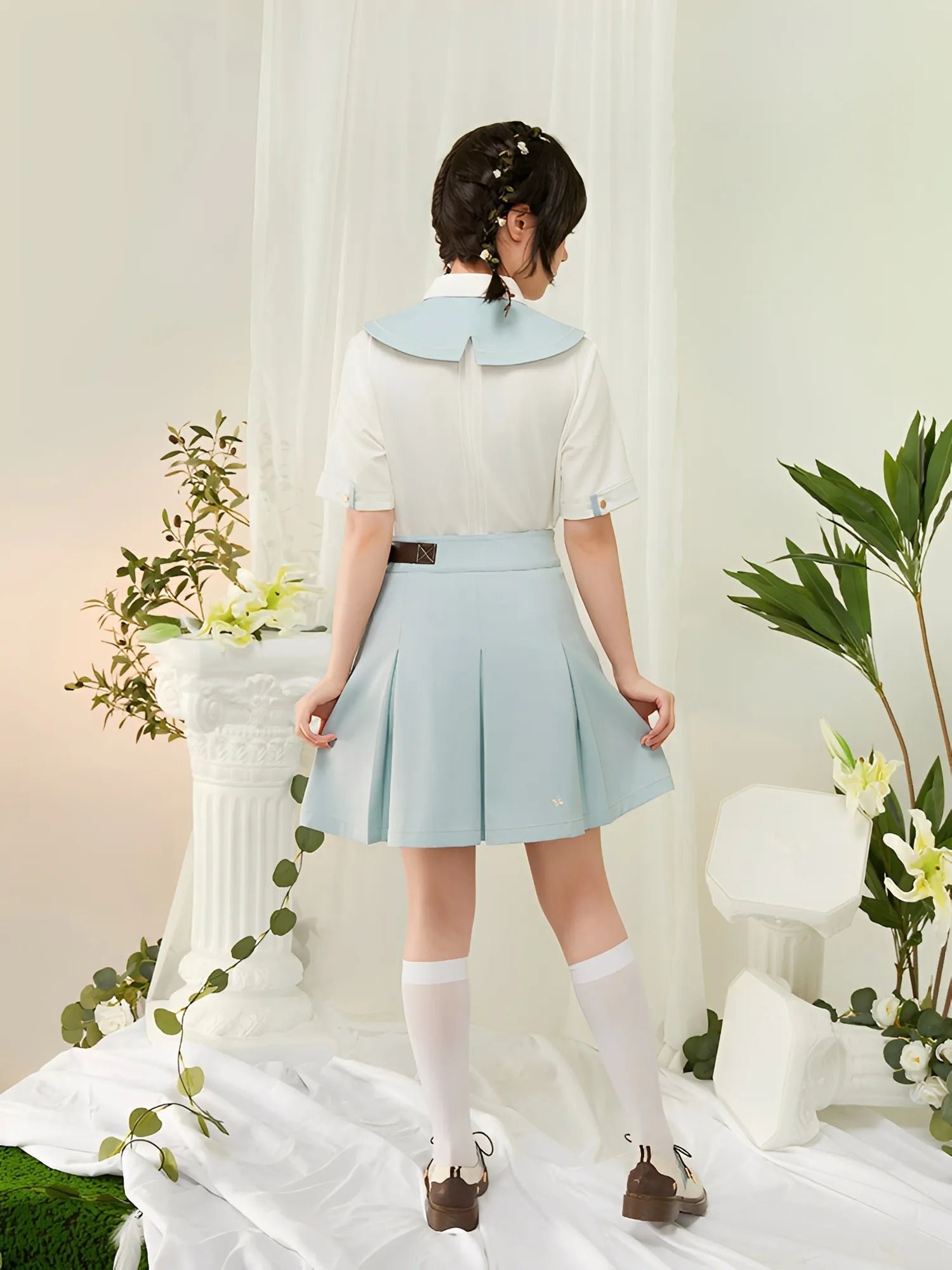 Venti themed skirt styling look daily wear genshin impact outfit