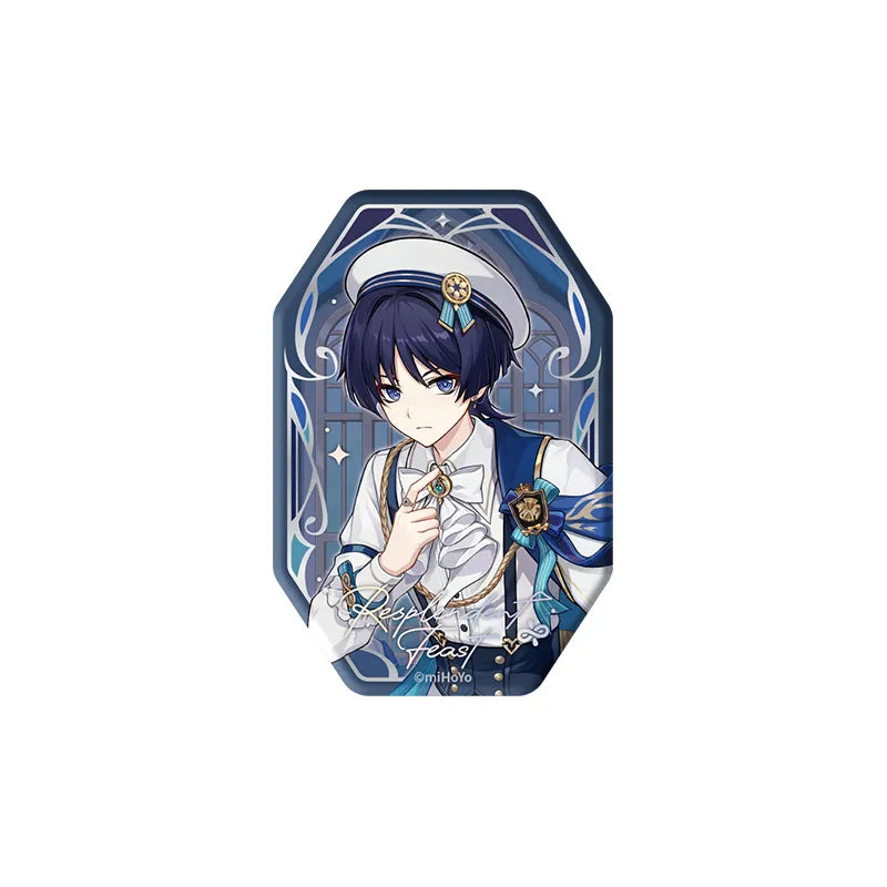 Genshin Impact Wanderer Resplendent Feast reflective embossed badge collectible merch