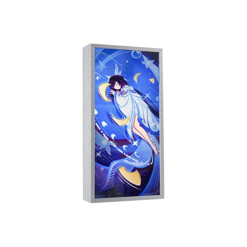 Genshin Impact Blessing of the Welkin Moon Acrylic Light Painting on white background