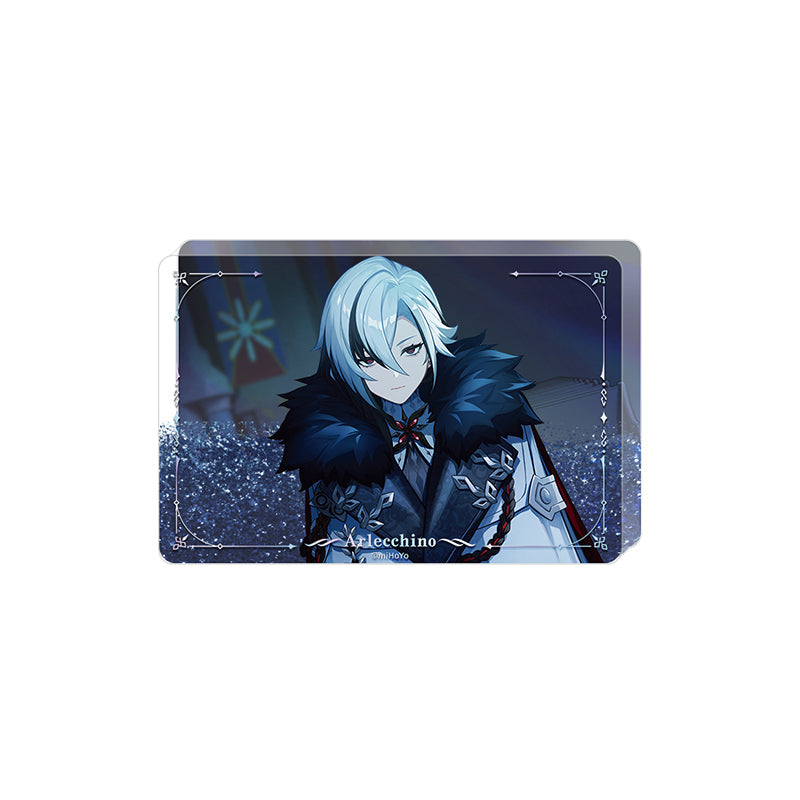 Genshin Impact Winter Night’s Laze Arlecchino acrylic sand art display