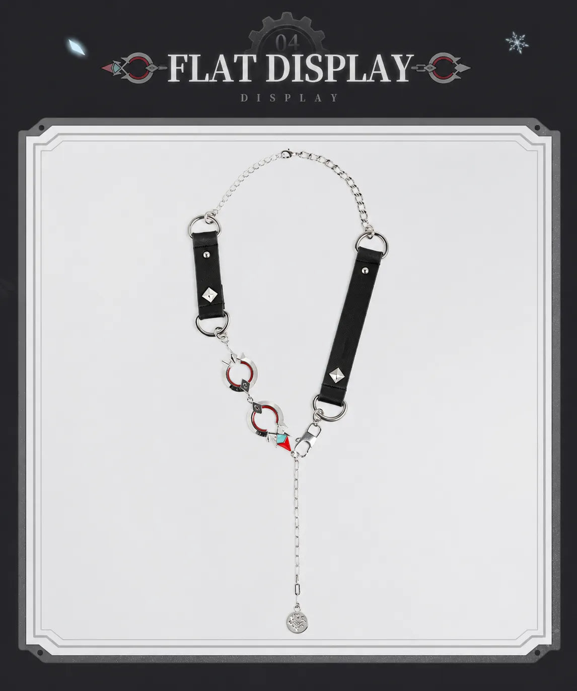 Wriothesley themed necklace worn with oversized knitwear fashion styling