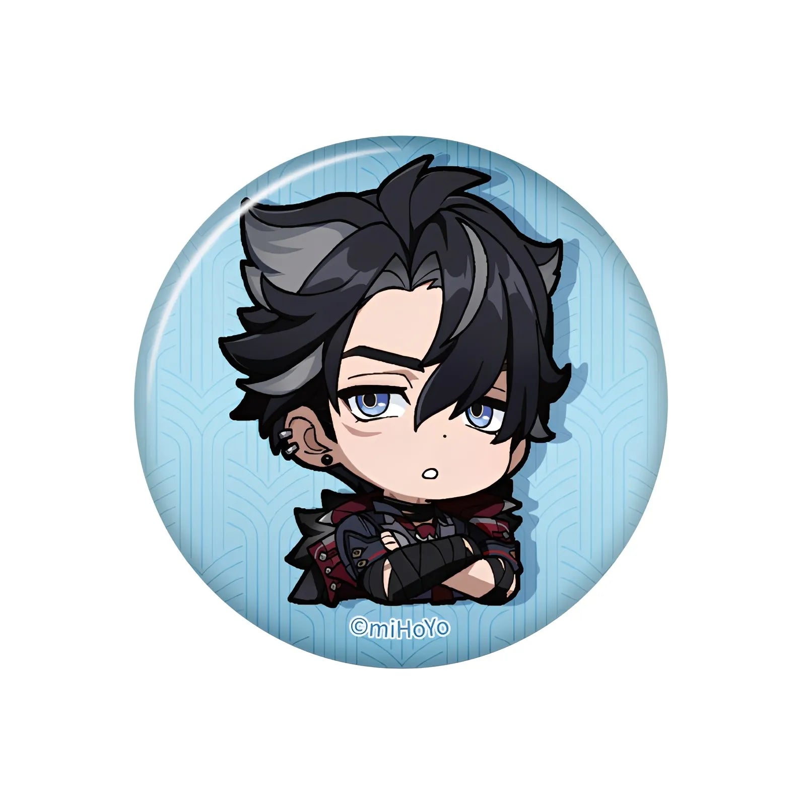 genshin impact wriothesley q version emoji badge front view
