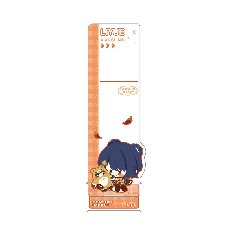Genshin Impact Xiangling Q-style sticky memo standee acrylic desk accessory