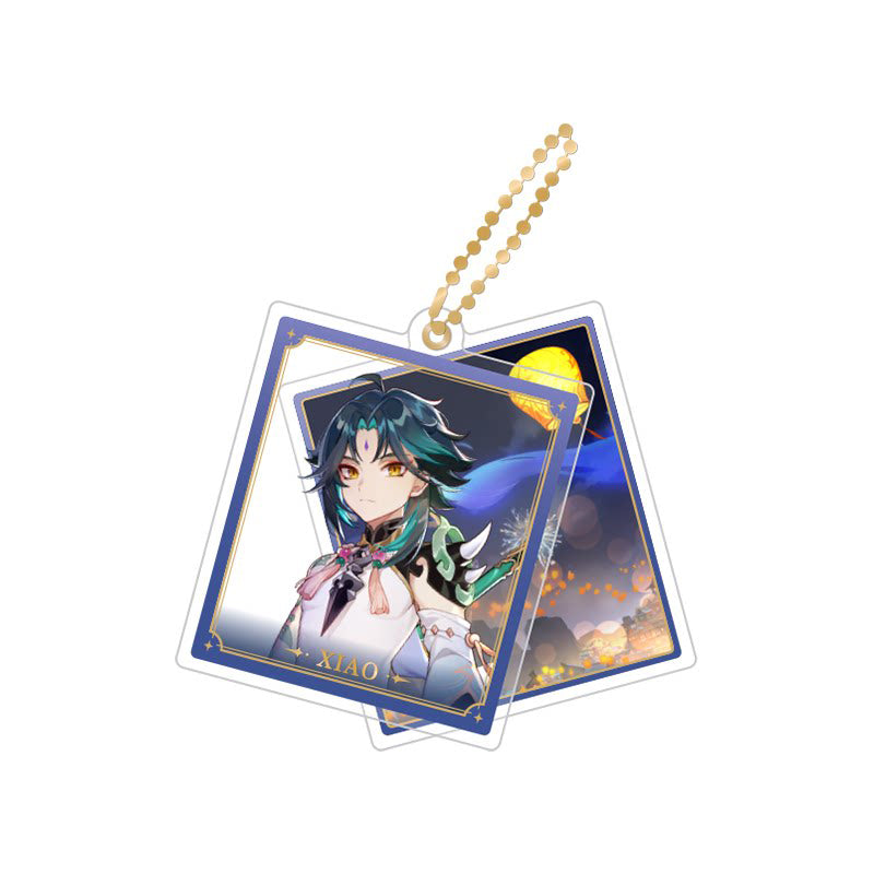 Genshin Impact Xiao rotating double-sided acrylic keychain