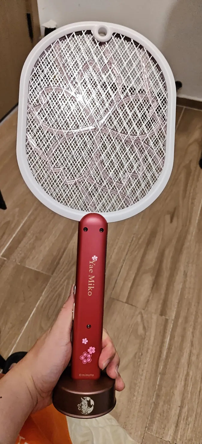 Genshin Impact Yae Miko Raquete Elétrica Mata-Mosquitos