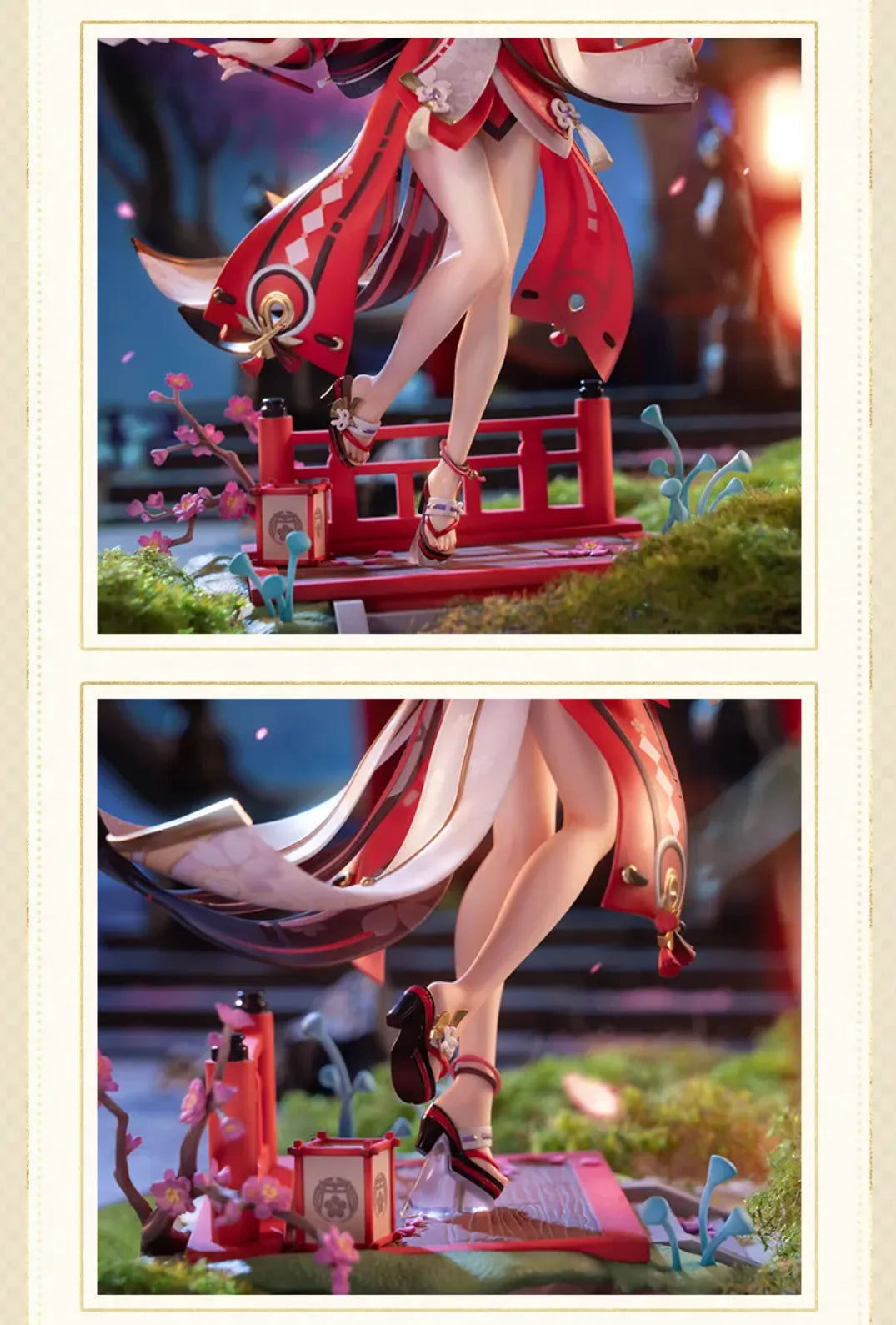 Sakura themed scene detail of Yae Miko Ethereal Smile Ver. 1/7 Scale Figure