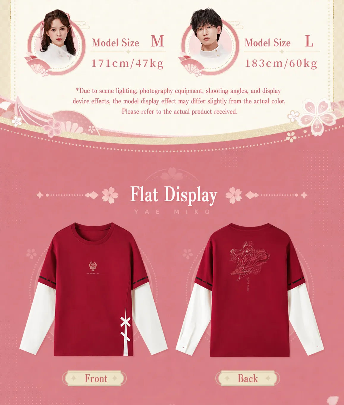 yae miko themed outfit styling with layered long sleeve t shirt