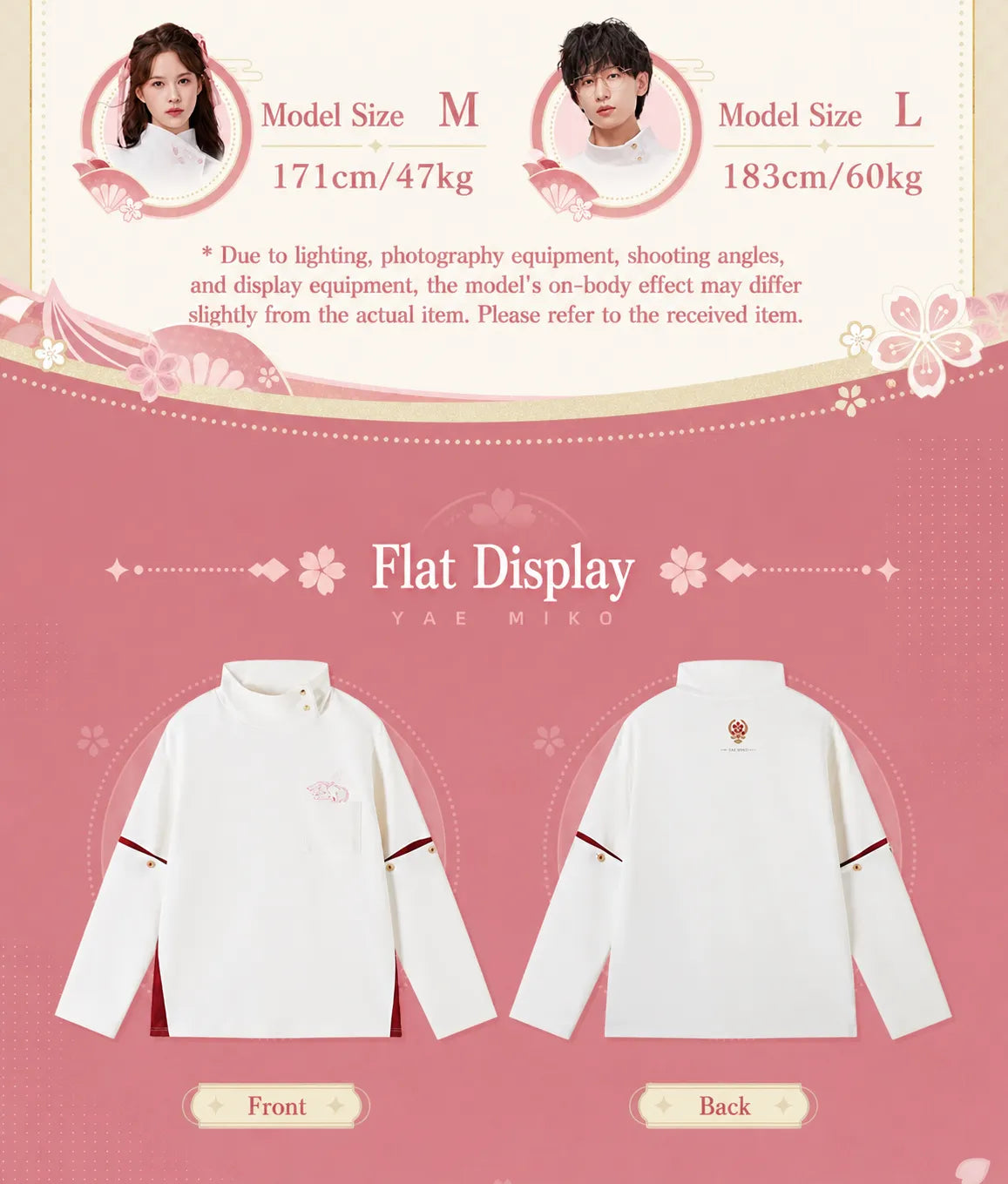 back design logo detail yae miko sweatshirt