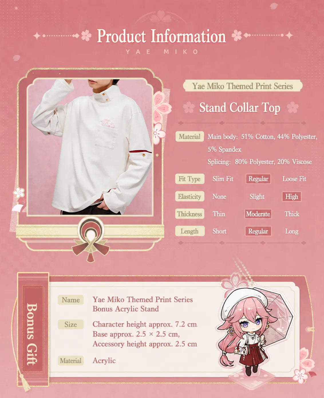 stand collar design with button detail sweatshirt close up