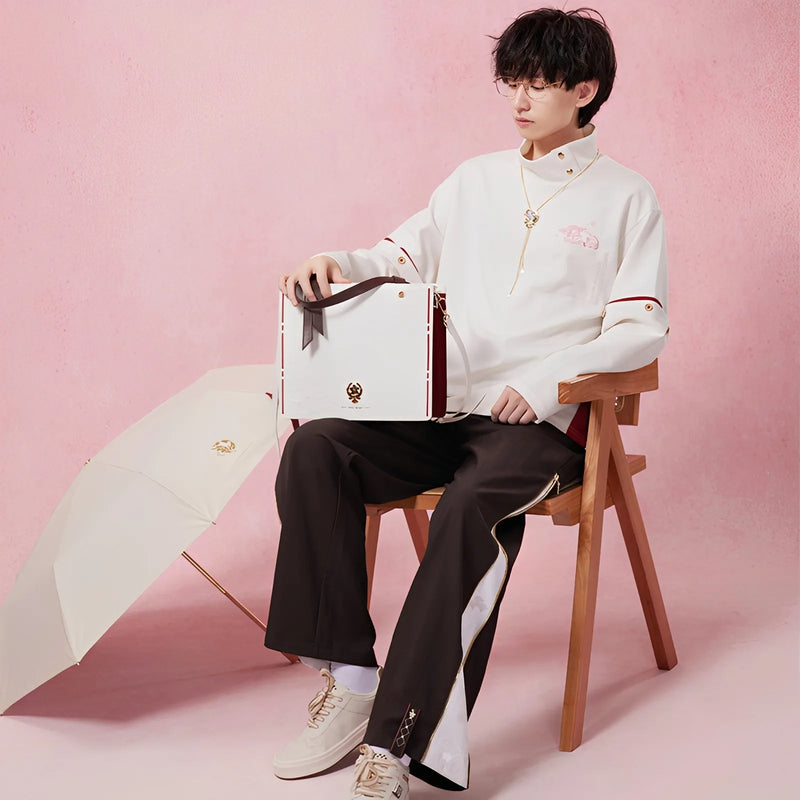 Genshin Impact Yae Miko casual pants back view full outfit relaxed fit