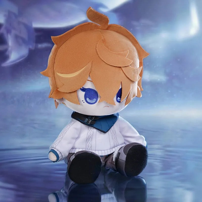 Genshin Impact Young Ajax sitting plush doll with detailed character design