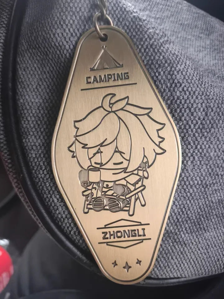 Genshin Impact Go Camping Metal Keychain Series – Kazuha