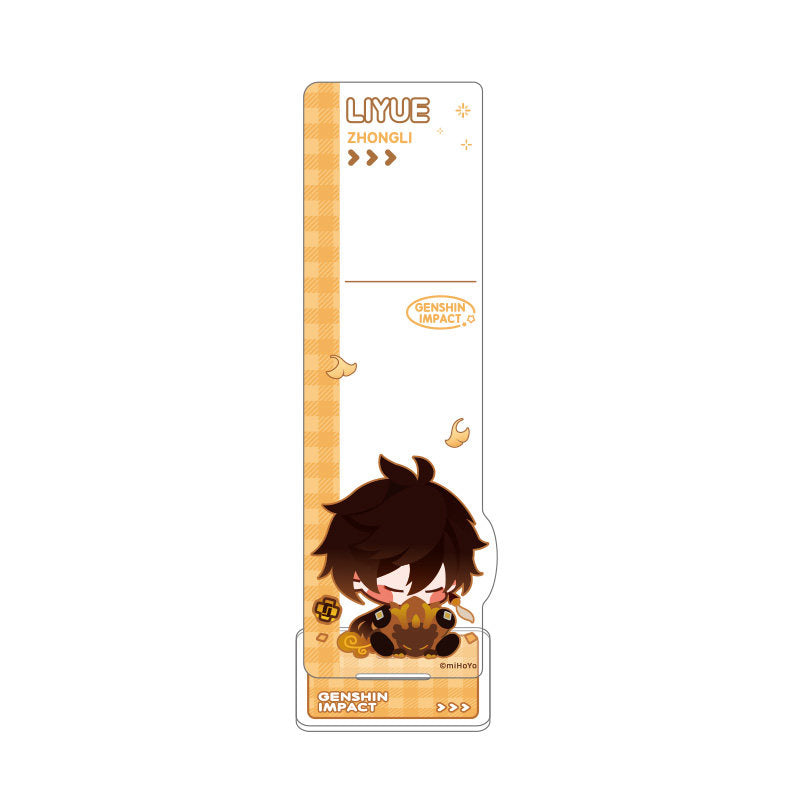 Genshin Impact Zhongli Q-style sticky memo standee acrylic desk display