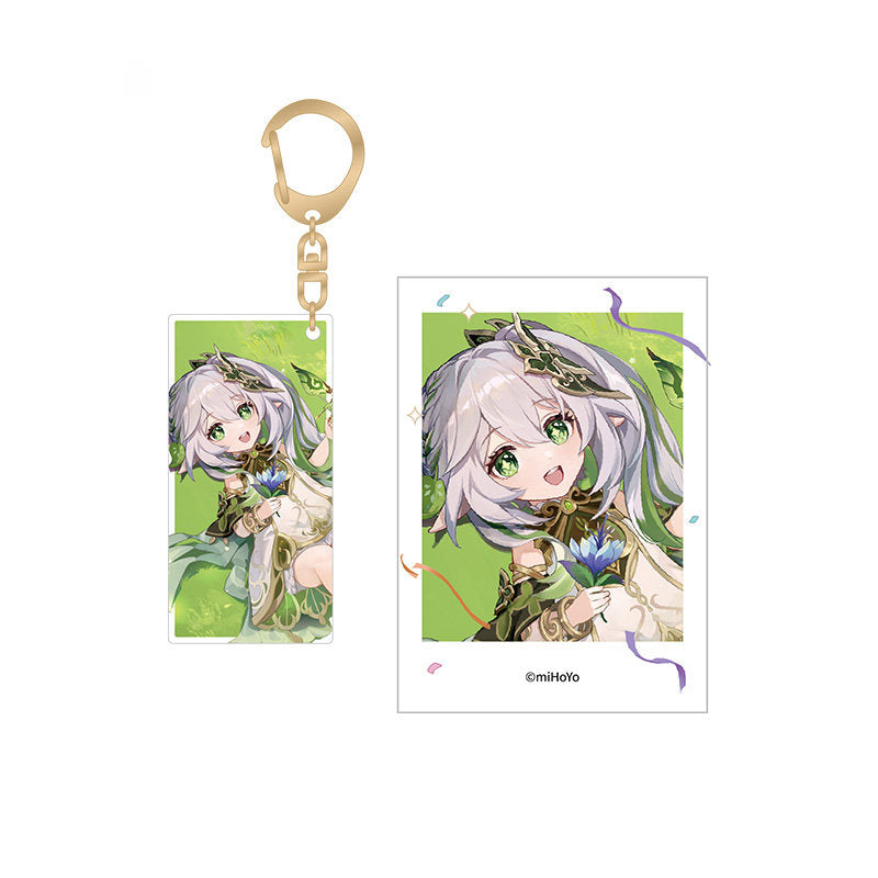 Genshin Impact Nahida 2nd Anniversary keychain and photo set