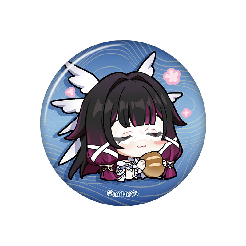 Genshin Impact Columbina chibi expression badge nod krai series glossy tinplate pin