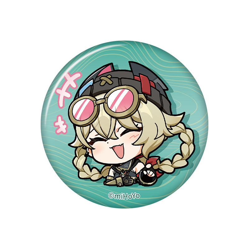 Genshin Impact Jahoda chibi expression badge nod krai series glossy tinplate pin