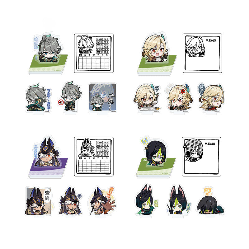 Genshin Q Version Expression Series Alhaitham calendar stamp stand acrylic display