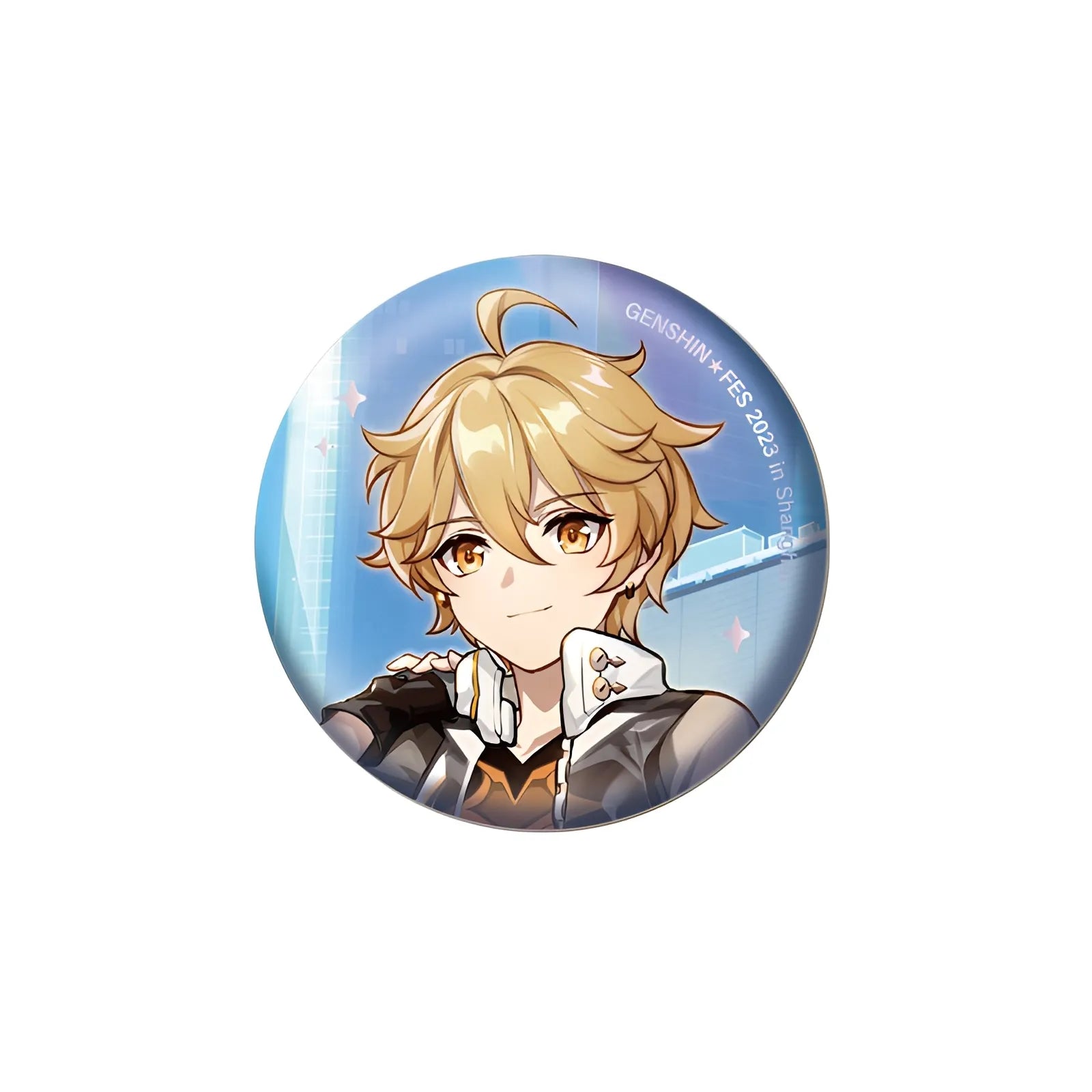 Genshin Impact Reunion Series Aether character pin badge round collectible design