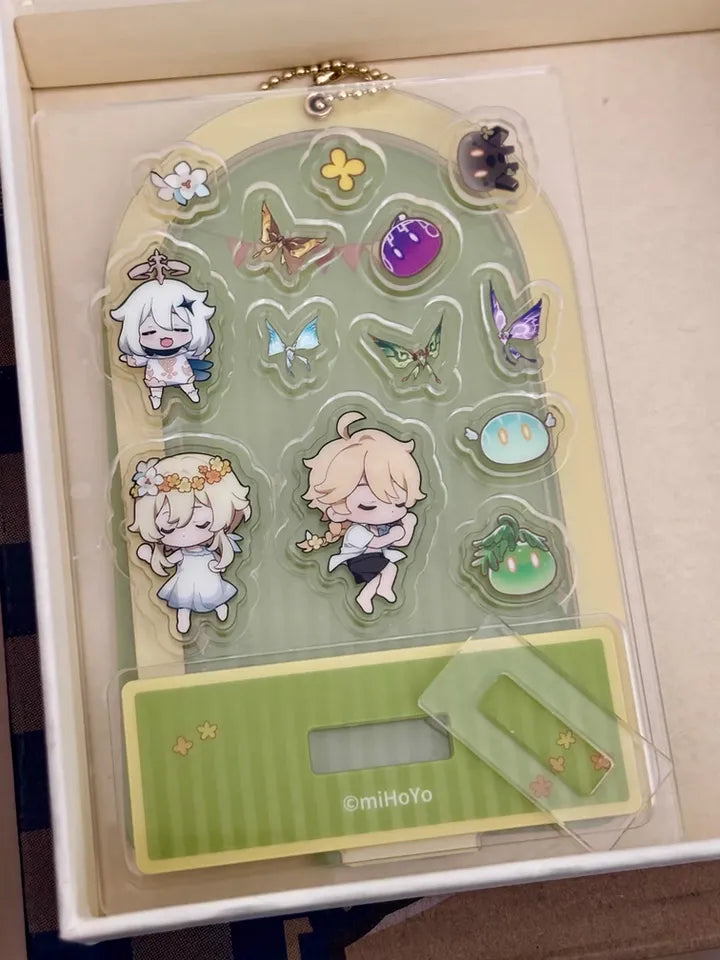 Genshin Impact Reunion Series Set – Acrylic Stand, Pins & Stamp Kit