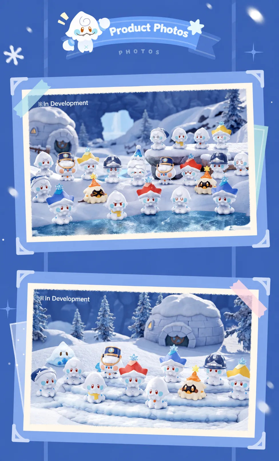 Snezhnayan Jack Frost mini figures displayed together in a snowy setting