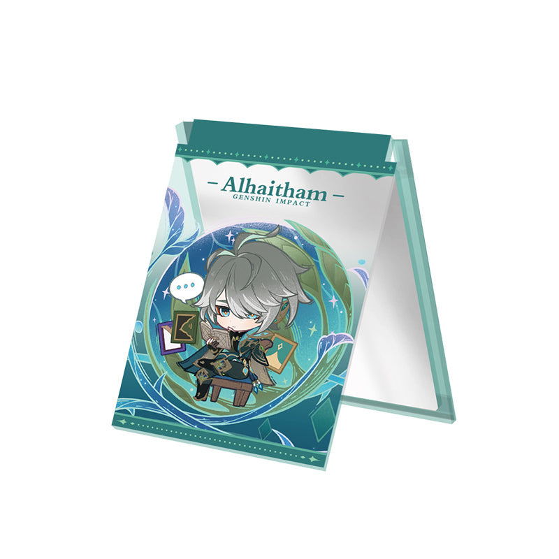 Genshin Impact Starlight Letter acrylic folding mirror featuring Alhaitham character design