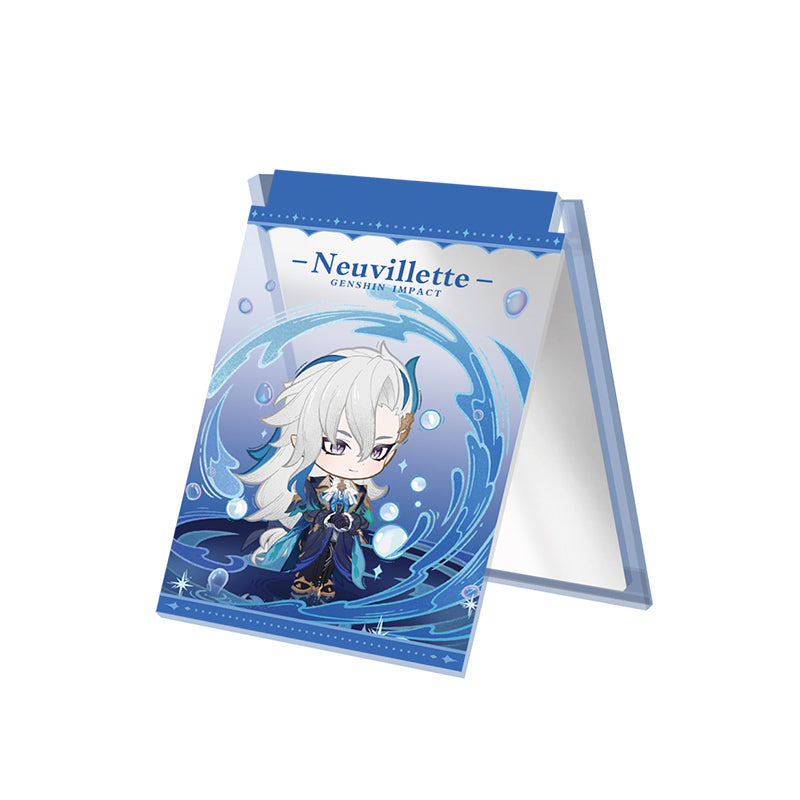 Genshin Impact Starlight Letter acrylic folding mirror featuring Neuvillette character design