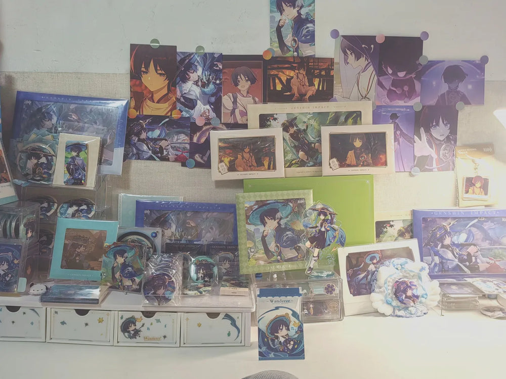 Espejo Plegable Genshin Impact Starlight Letter Colección Chibi