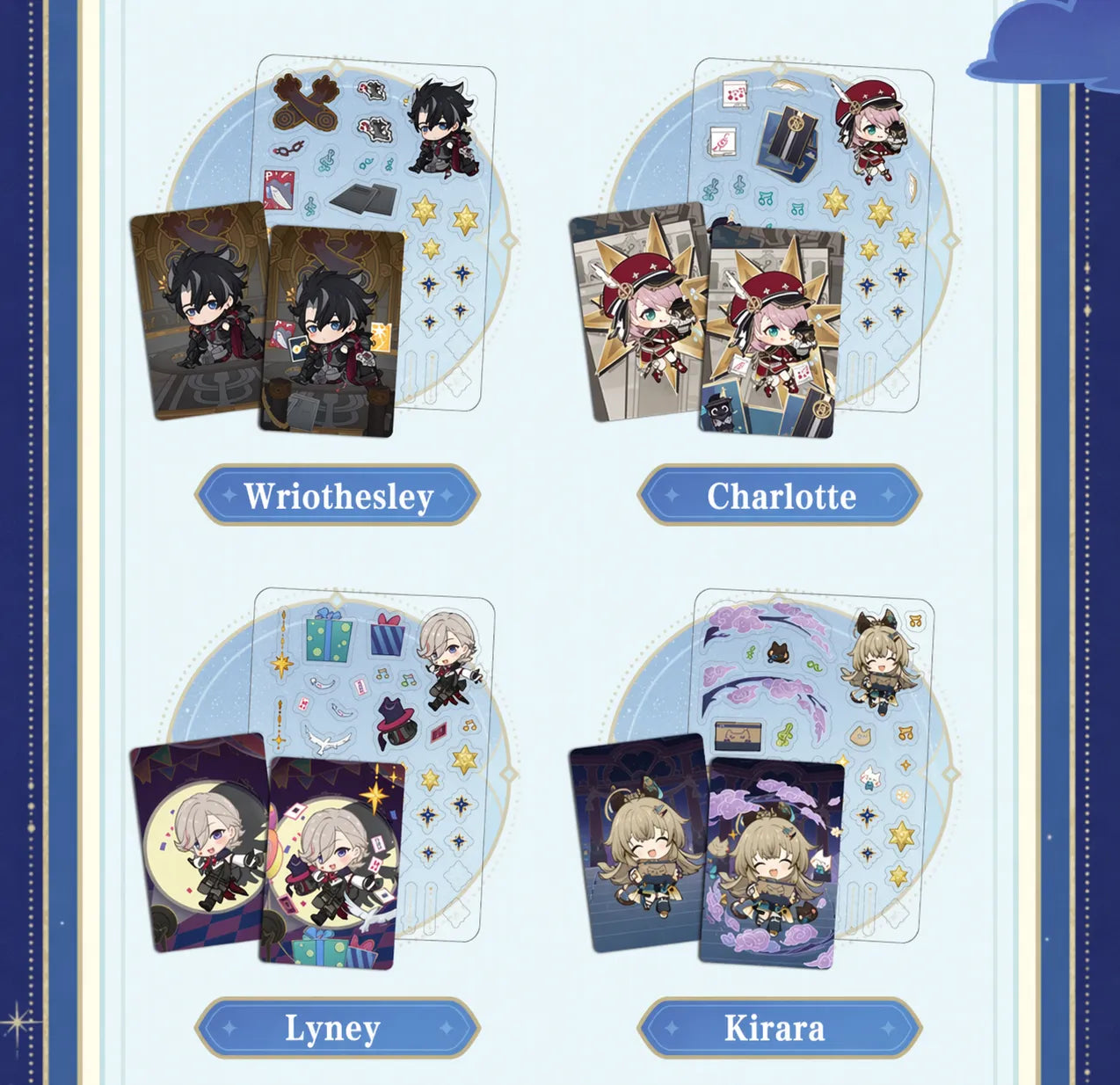 Genshin Impact Starlight Messages card set protective sleeve display