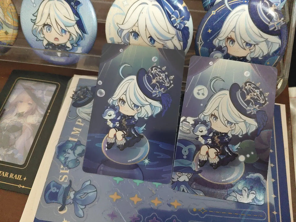 Conjunto de Cartas Genshin Impact Starlight Messages Coleção Chibi