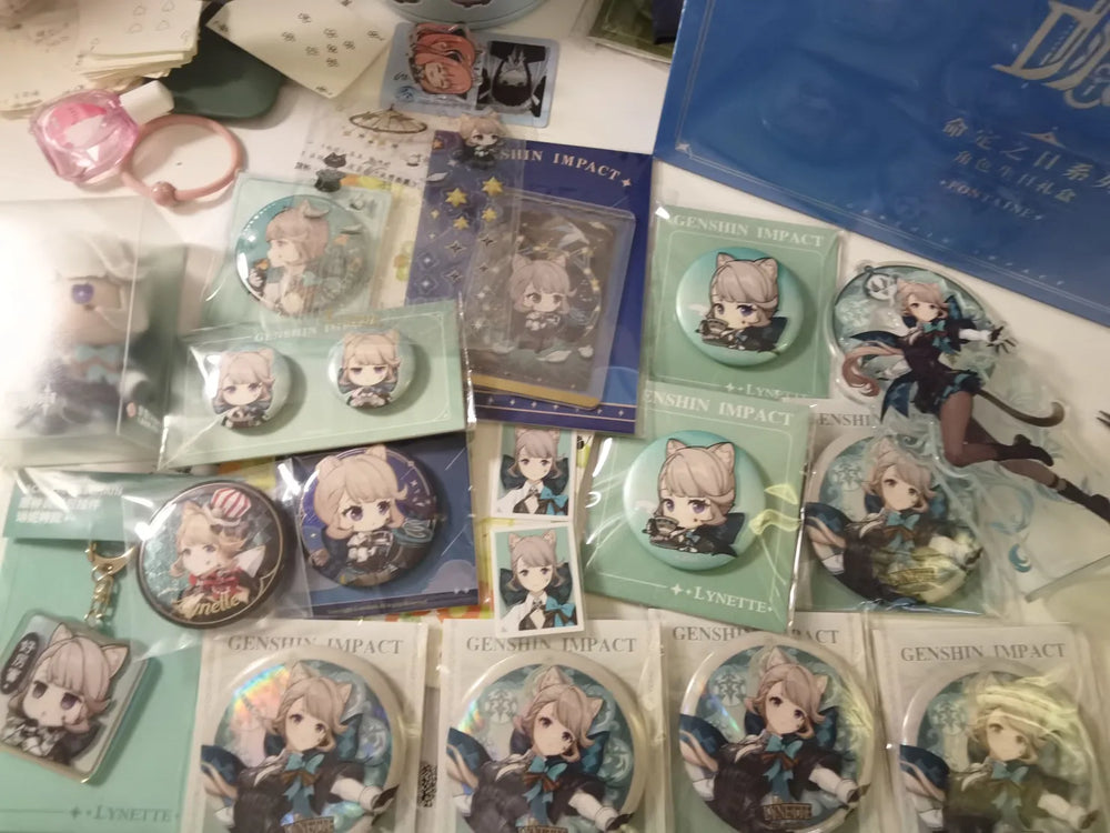 Conjunto de Cartas Genshin Impact Starlight Messages Coleção Chibi