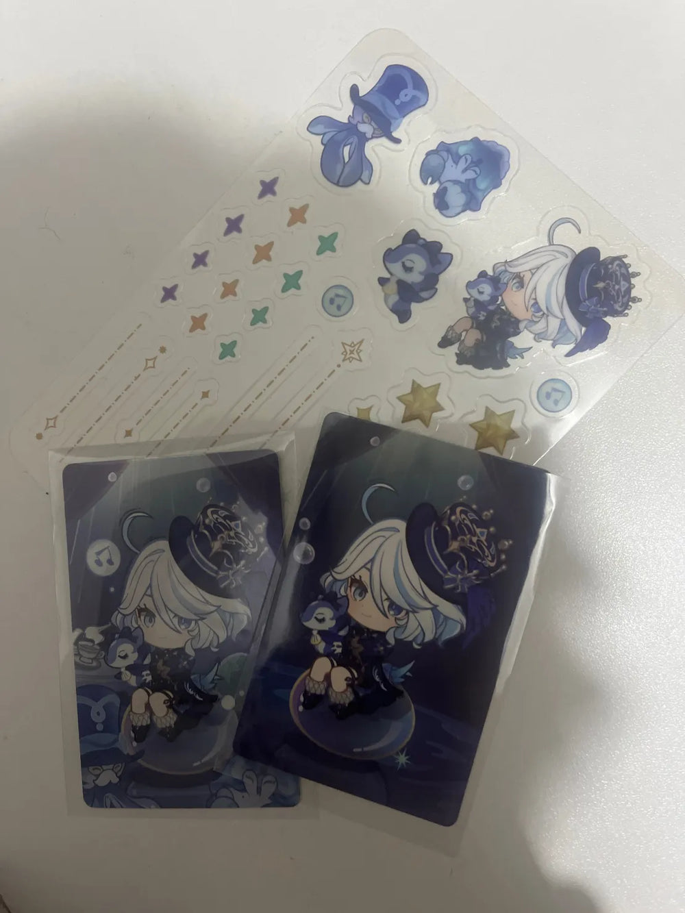 Conjunto de Cartas Genshin Impact Starlight Messages Coleção Chibi
