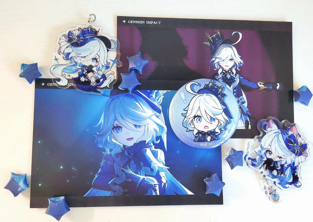 Conjunto de Cartas Genshin Impact Starlight Messages Coleção Chibi