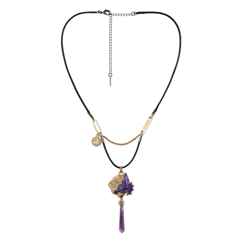 Genshin Impact Cyno necklace Sumeru Impressions series adjustable chain purple pendant