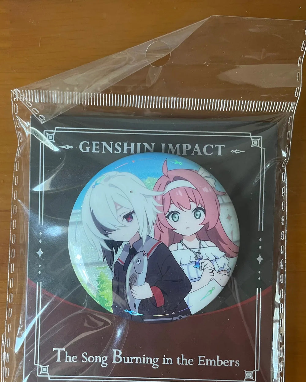 Genshin Impact The Song Burning in the Embers Badge & Film Bookmark Set