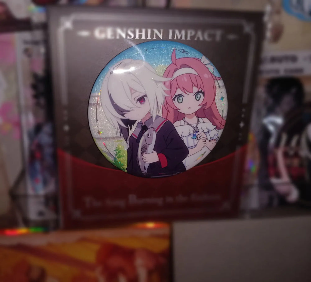 Genshin Impact The Song Burning in the Embers Badge & Film Bookmark Set