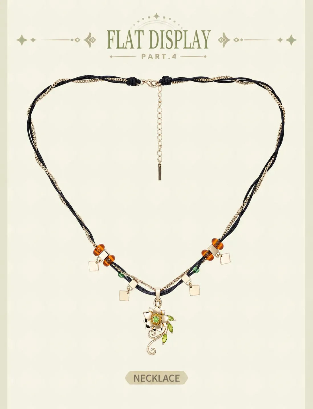 Jewelry material detail showing polished metal and decorative elements