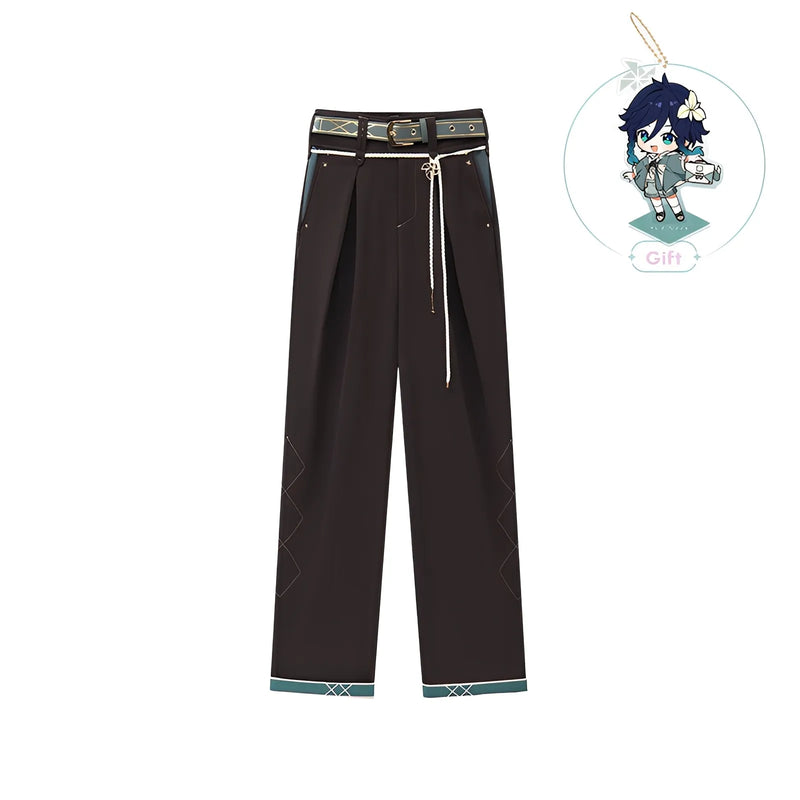 Genshin Impact Venti theme pants brown front view clean background