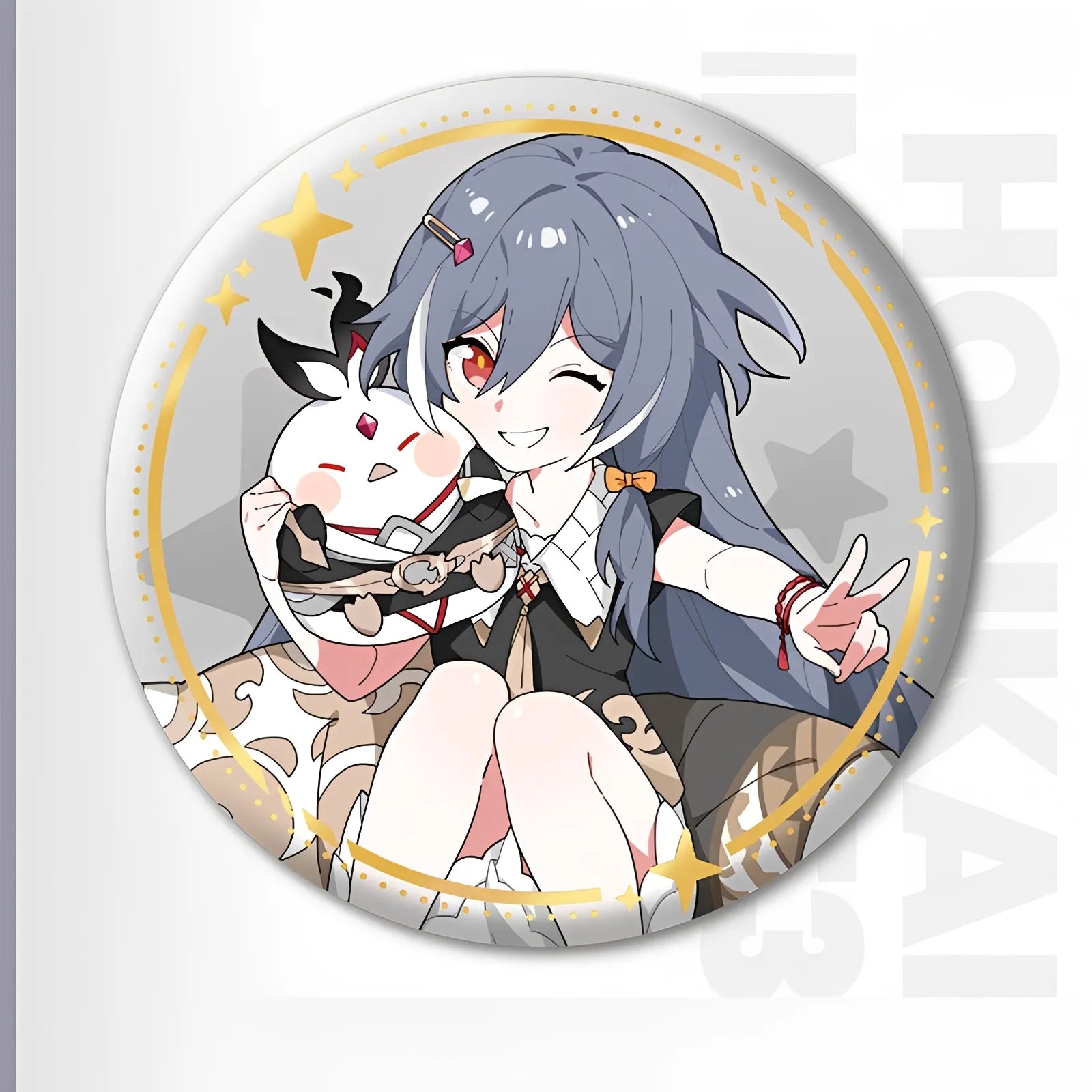 Honkai Impact 3 chibi Herrscher series tinplate badge Fu Hua Herrscher of Sentience