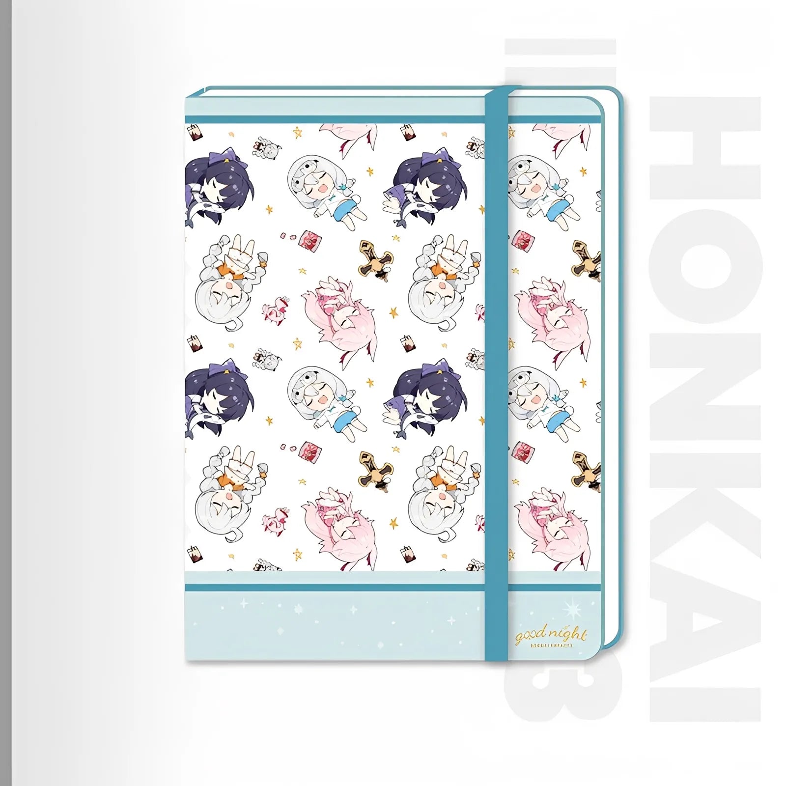 Honkai Impact 3 Good Night St Freya Series B6 notebook blue version with chibi character pattern design