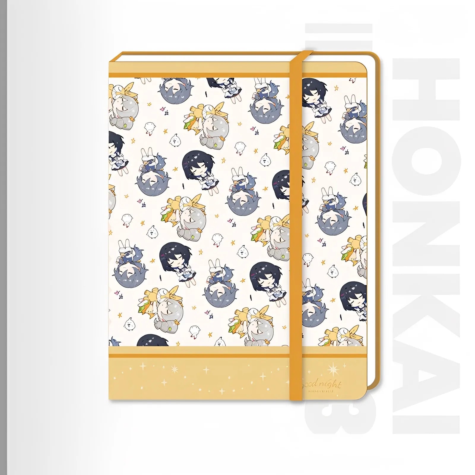 Honkai Impact 3 Good Night St Freya Series B6 notebook yellow version with chibi Honkai Impact characters