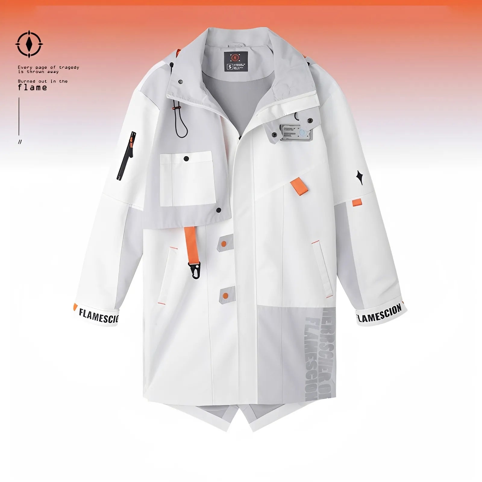 Honkai Impact 3 Herrscher of Flamescion Kiana jacket design details with orange accents