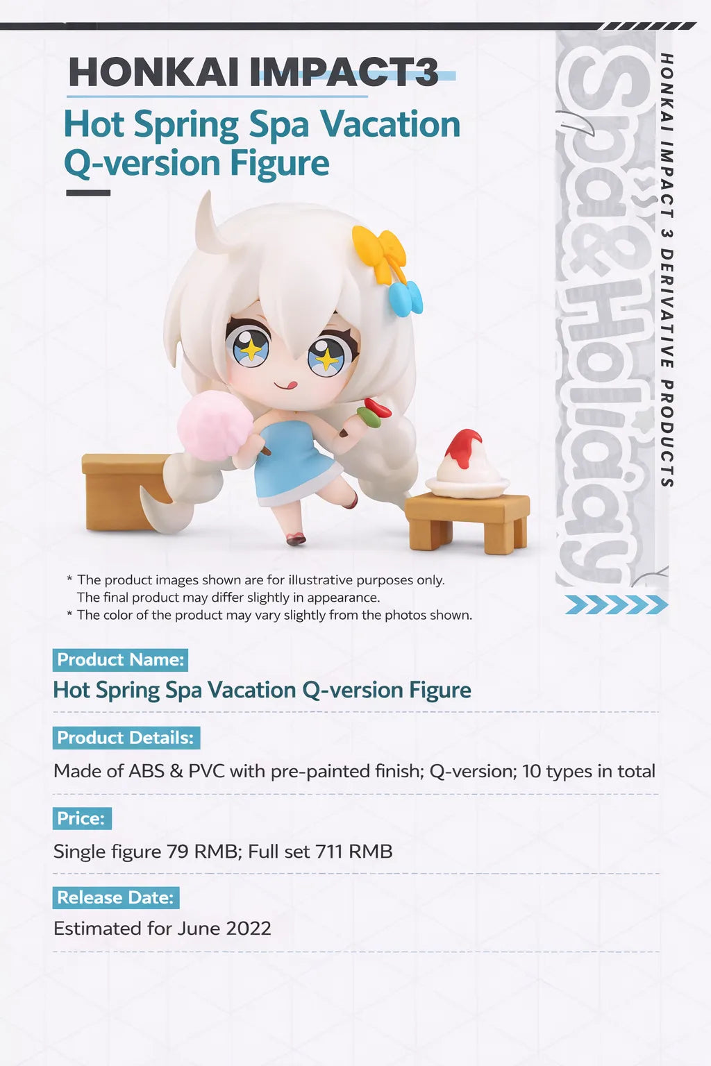 Honkai Impact 3 Hot Spring Vacation chibi figure product details and figure lineup